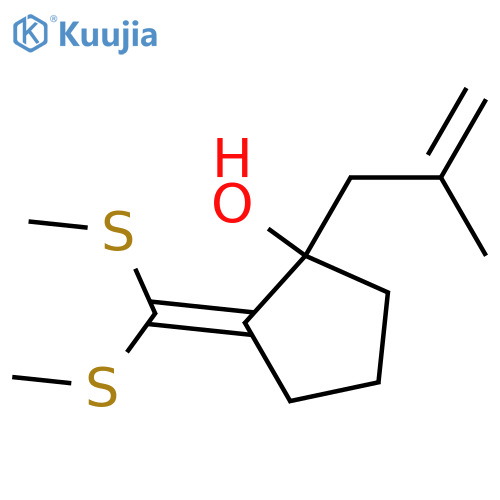 Cyclopentanol, 2-[bis(methylthio)methylene]-1-(2-methyl-2-propenyl)- structure