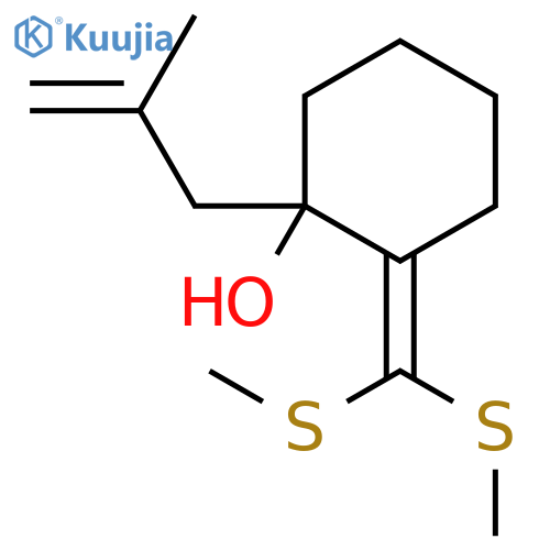 2-[Bis(methylsulfanyl)methylidene]-1-(2-methylprop-2-en-1-yl)cyclohexan-1-ol structure