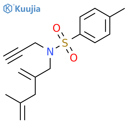 Benzenesulfonamide,4-methyl-N-(4-methyl-2-methylene-4-pentenyl)-N-2-propynyl- structure