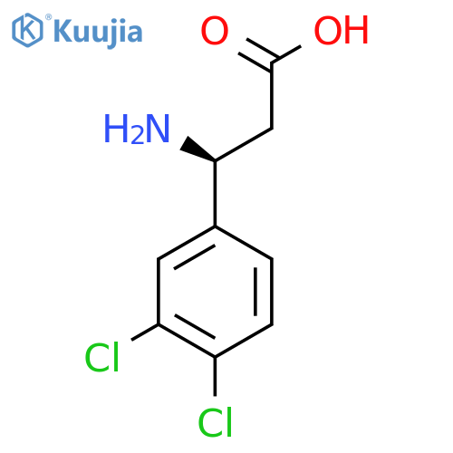 (3S)-3-amino-3-(3,4-dichlorophenyl)propanoic acid structure