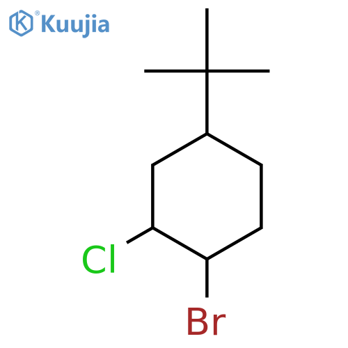 1-Bromo-4-tert-butyl-2-chlorocyclohexane structure