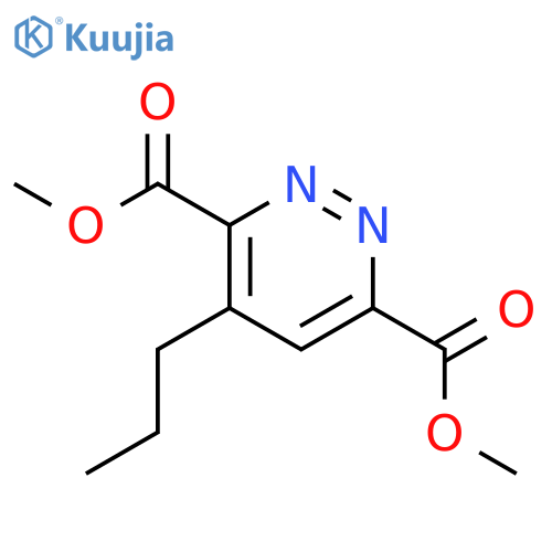 3,6-Pyridazinedicarboxylic acid, 4-propyl-, dimethyl ester structure