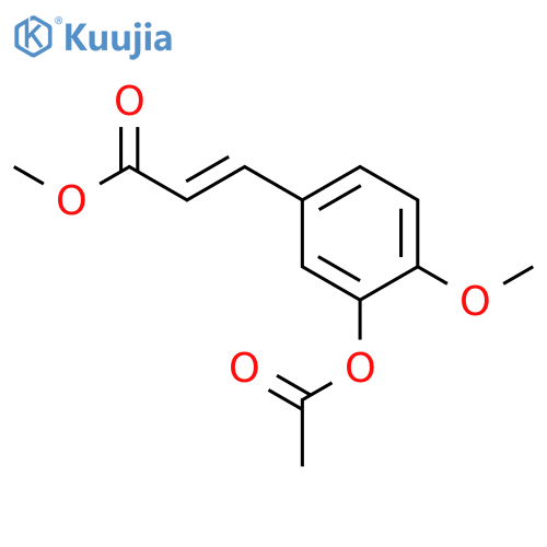 2-Propenoic acid, 3-[3-(acetyloxy)-4-methoxyphenyl]-, methyl ester structure