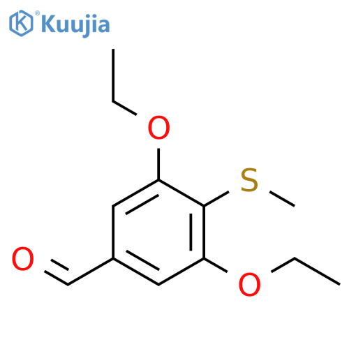 Benzaldehyde, 3,5-diethoxy-4-(methylthio)- structure
