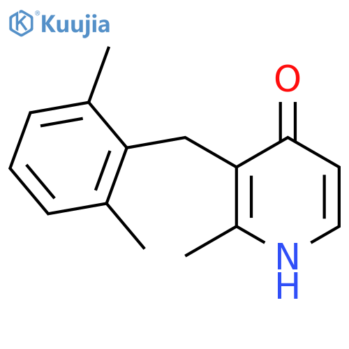 4(1H)-Pyridinone, 3-[(2,6-dimethylphenyl)methyl]-2-methyl- structure
