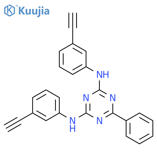 1,3,5-TRIAZINE-2,4-DIAMINE, N,N'-BIS(3-ETHYNYLPHENYL)-6-PHENYL- structure