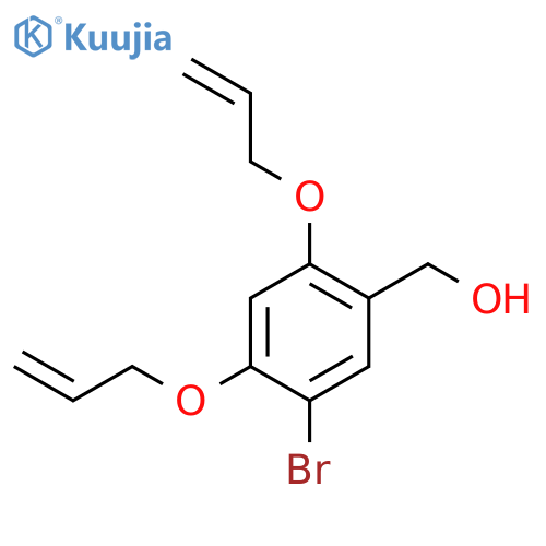 Benzenemethanol, 5-bromo-2,4-bis(2-propenyloxy)- structure