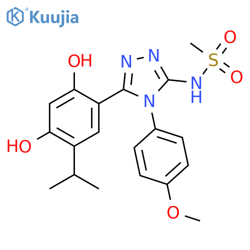 Methanesulfonamide,N-[5-[2,4-dihydroxy-5-(1-methylethyl)phenyl]-4-(4-methoxyphenyl)-4H-1,2,4-triazol-3-yl]- structure
