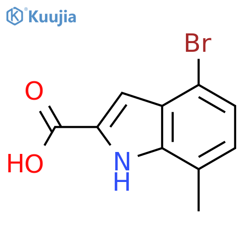 4-bromo-7-methyl-1H-indole-2-carboxylic acid structure