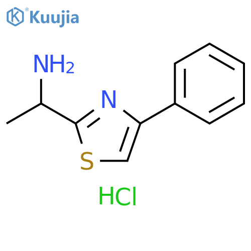1-(4-phenyl-1,3-thiazol-2-yl)ethan-1-amine hydrochloride structure