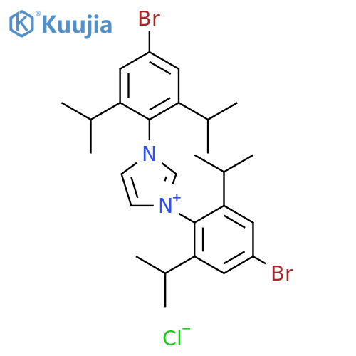 1,3-Bis(4-bromo-2,6-diisopropylphenyl)-1H-imidazol-3-ium chloride structure