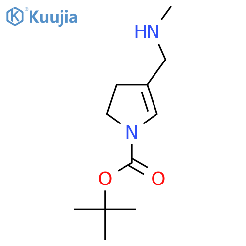 tert-butyl 4-[(methylamino)methyl]-2,3-dihydro-1H-pyrrole-1-carboxylate structure