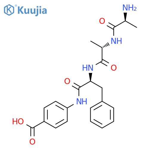 L-PHENYLALANINAMIDE, L-ALANYL-L-ALANYL-N-(4-CARBOXYPHENYL)- structure