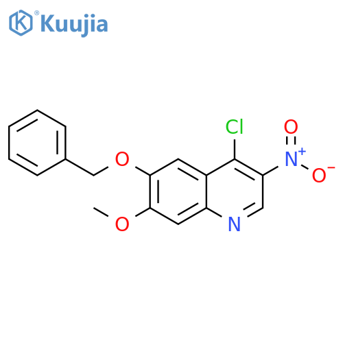 6-(benzyloxy)-4-chloro-7-methoxy-3-nitroquinoline structure