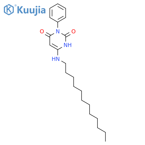 2,4(1H,3H)-Pyrimidinedione, 6-(dodecylamino)-3-phenyl- structure