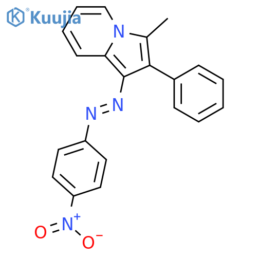 Indolizine, 3-methyl-1-[(4-nitrophenyl)azo]-2-phenyl- structure