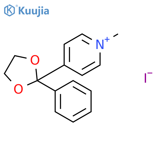 PYRIDINIUM, 1-METHYL-4-(2-PHENYL-1,3-DIOXOLAN-2-YL)-, IODIDE structure