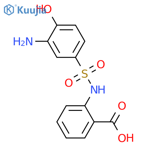 2-(3-Amino-4-hydroxyphenyl)sulphonylaminobenzoic acid structure