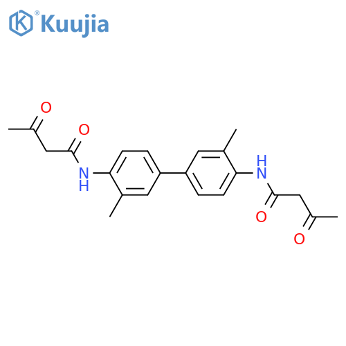 N,N'-(3,3'-Dimethyl-1,1'-biphenyl-4,4'-diyl)bis(3-oxobutanamide) structure
