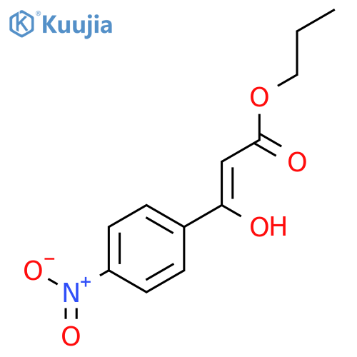 Propyl 3-hydroxy-3-(4-nitrophenyl)prop-2-enoate structure