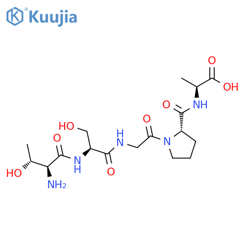 L-Alanine, N-[1-[N-(N-L-threonyl-L-seryl)glycyl]-L-prolyl]- structure