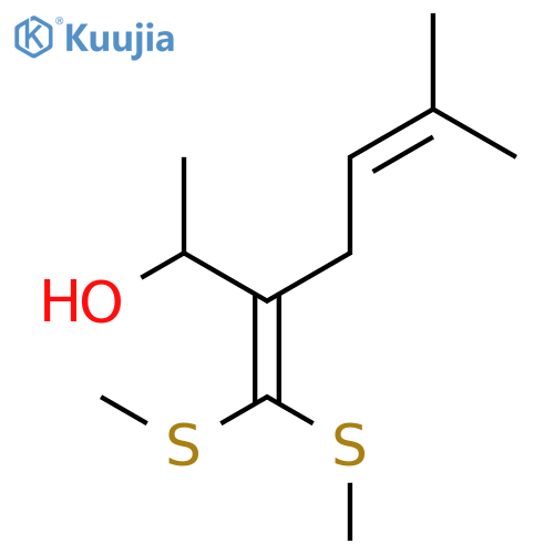 5-HEPTEN-2-OL, 3-[BIS(METHYLTHIO)METHYLENE]-6-METHYL- structure