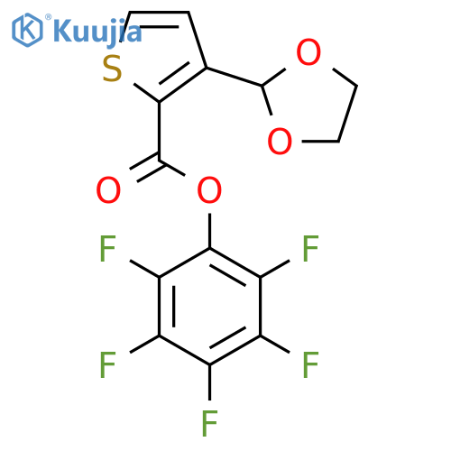 Pentafluorophenyl 3-(1,3-dioxolan-2-yl)thiophene-2-carboxylate structure