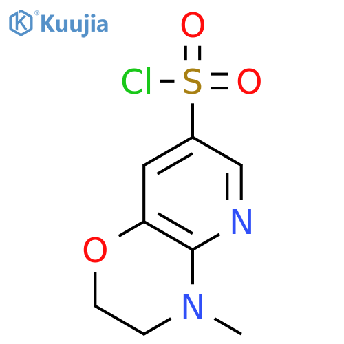 4-Methyl-3，4-dihydro-2H-pyrido[3，2-b][1，4]oxazine-7-sulfonyl chloride structure