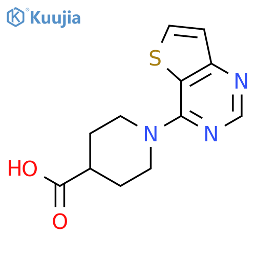 1-Thieno3,2-dpyrimidin-4-ylpiperidine-4-carboxylic Acid structure