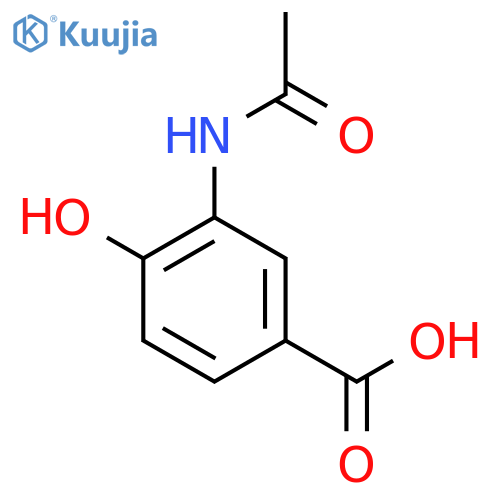 3-acetamido-4-hydroxybenzoic acid structure