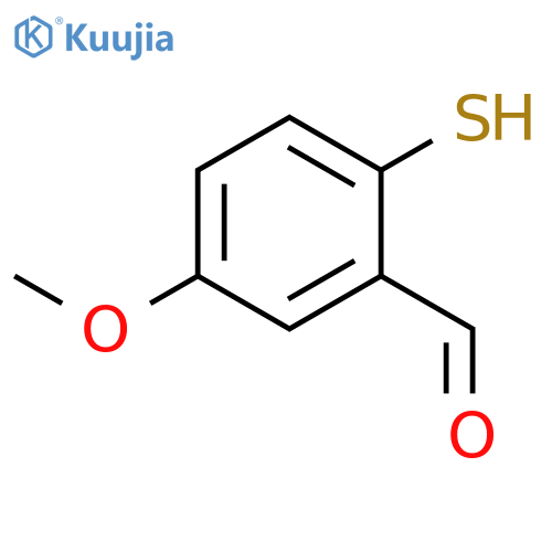 Benzaldehyde, 2-mercapto-5-methoxy- structure