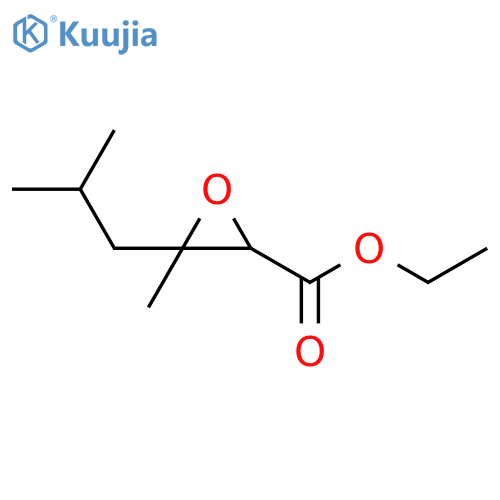 2-Oxiranecarboxylic acid, 3-methyl-3-(2-methylpropyl)-, ethyl ester structure
