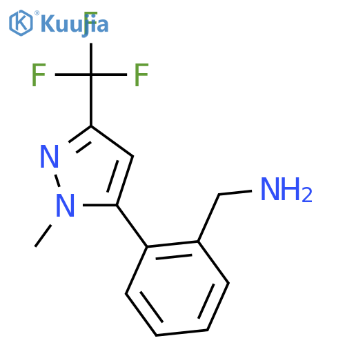 Benzenemethanamine,2-[1-methyl-3-(trifluoromethyl)-1H-pyrazol-5-yl]- structure