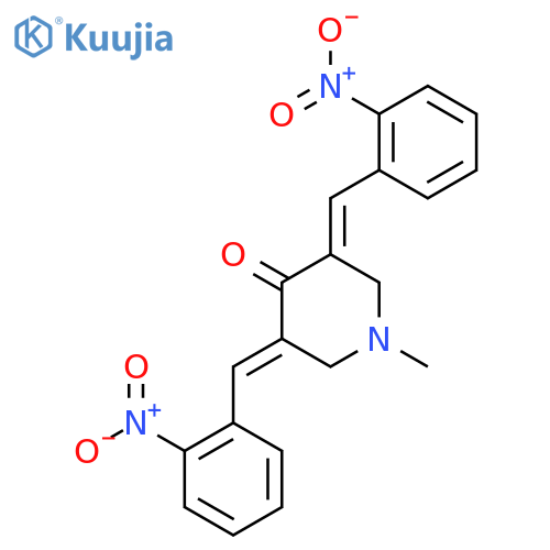 1-methyl-3,5-bis(2-nitrophenyl)methylidenepiperidin-4-one structure