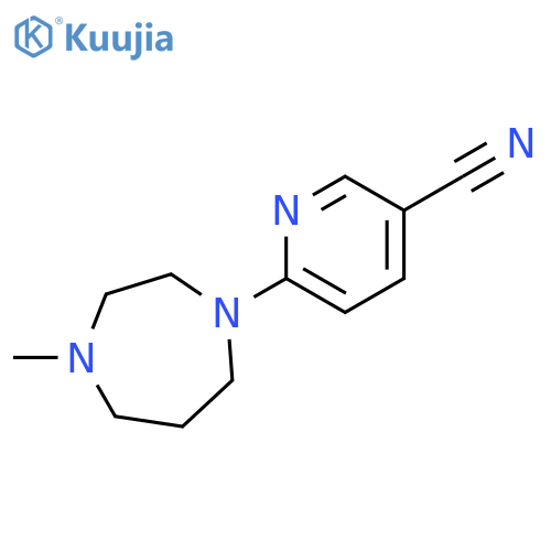 6-(4-methyl-1,4-diazepan-1-yl)pyridine-3-carbonitrile structure