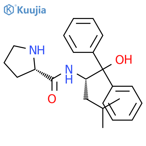 (2S)-N-(1S)-1-(Hydroxydiphenylmethyl)-3-methylbutyl-2-pyrrolidinecarboxamide structure