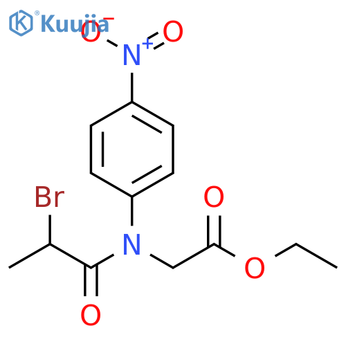 Glycine, N-(2-bromo-1-oxopropyl)-N-(4-nitrophenyl)-, ethyl ester structure