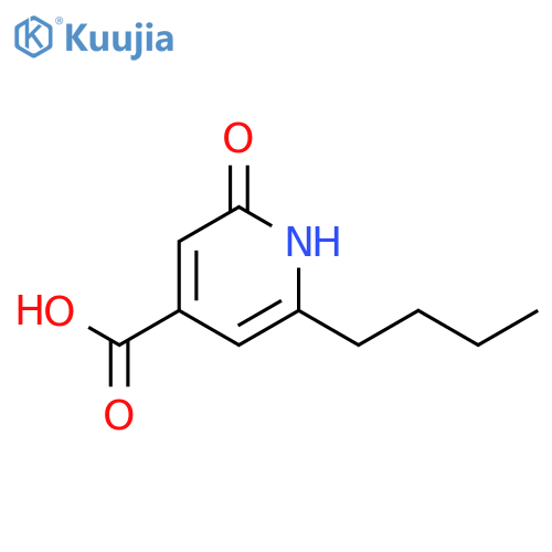 4-Pyridinecarboxylic acid, 6-butyl-1,2-dihydro-2-oxo- structure