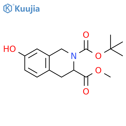 2-tert-butyl 3-methyl 7-hydroxy-1,2,3,4-tetrahydroisoquinoline-2,3-dicarboxylate structure