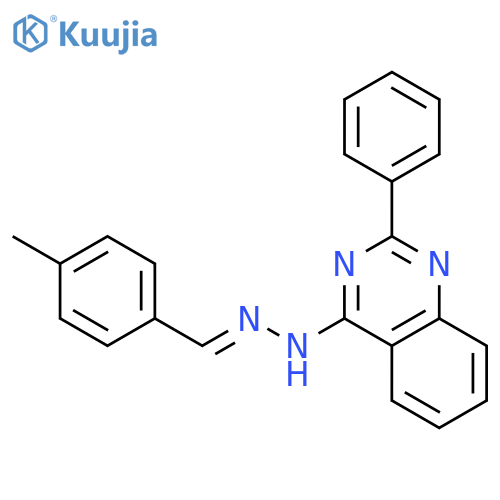 Benzaldehyde, 4-methyl-, (2-phenyl-4-quinazolinyl)hydrazone structure