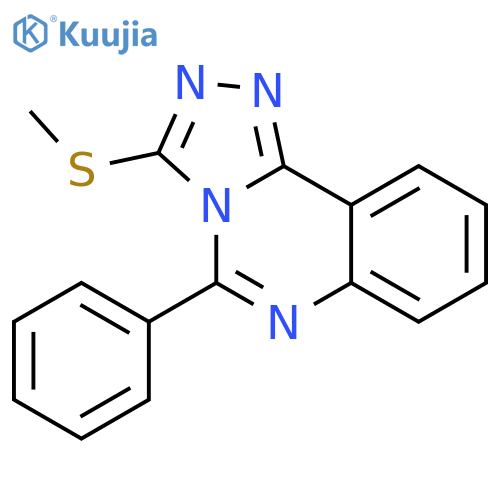 1,2,4-Triazolo[4,3-c]quinazoline, 3-(methylthio)-5-phenyl- structure