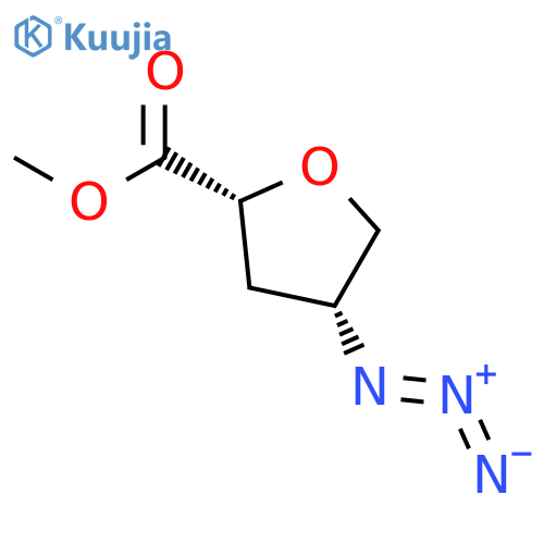 2-Furancarboxylic acid, 4-azidotetrahydro-, methyl ester, cis- structure
