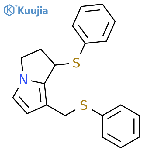 1H-Pyrrolizine,2,3-dihydro-1-(phenylthio)-7-[(phenylthio)methyl]- structure