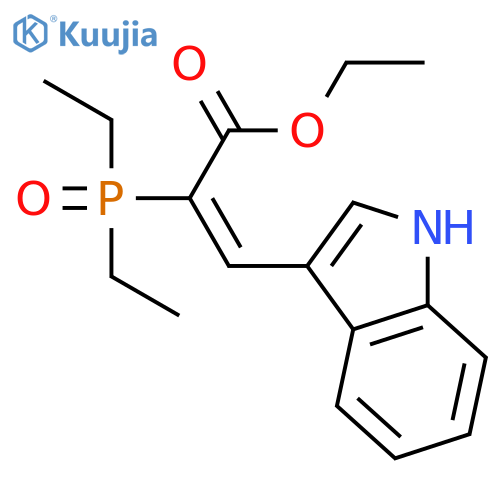 2-PROPENOIC ACID, 2-(DIETHYLPHOSPHINYL)-3-(1H-INDOL-3-YL)-, ETHYL ESTER structure