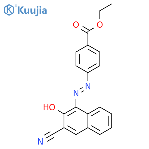 Benzoic acid, 4-[(3-cyano-2-hydroxy-1-naphthalenyl)azo]-, ethyl ester structure