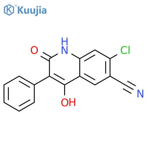 6-Quinolinecarbonitrile, 7-chloro-1,2-dihydro-4-hydroxy-2-oxo-3-phenyl- structure