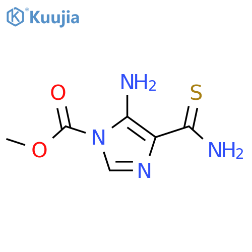 1H-Imidazole-1-carboxylicacid, 5-amino-4-(aminothioxomethyl)-, methyl ester structure