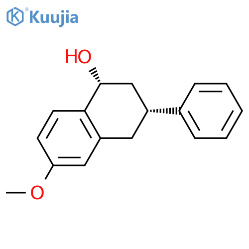 1-Naphthalenol, 1,2,3,4-tetrahydro-6-methoxy-3-phenyl-, cis- structure