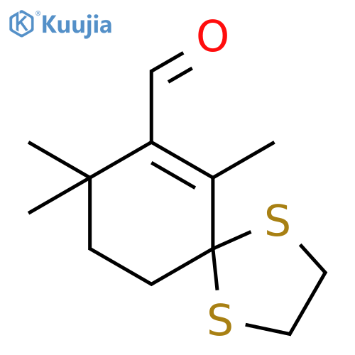 1,4-DITHIASPIRO[4.5]DEC-6-ENE-7-CARBOXALDEHYDE, 6,8,8-TRIMETHYL- structure