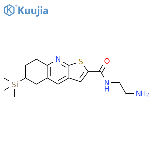 Thieno[2,3-b]quinoline-2-carboxamide,N-(2-aminoethyl)-5,6,7,8-tetrahydro-6-(trimethylsilyl)- structure